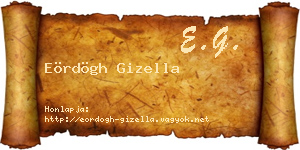 Eördögh Gizella névjegykártya