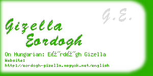 gizella eordogh business card